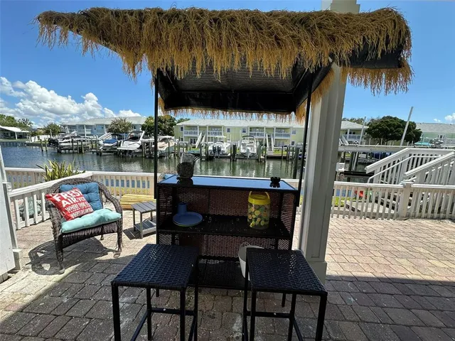 a view of yard with outdoor seating