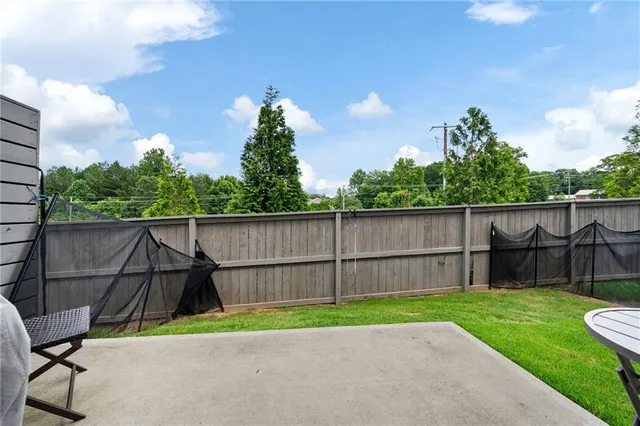 a backyard of a house