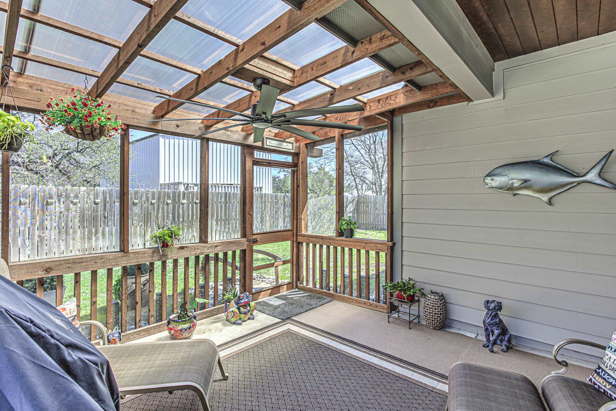 433 Dove Trail Bertram, TX 78605 - Photo 26 of 30 a view of a porch with furniture