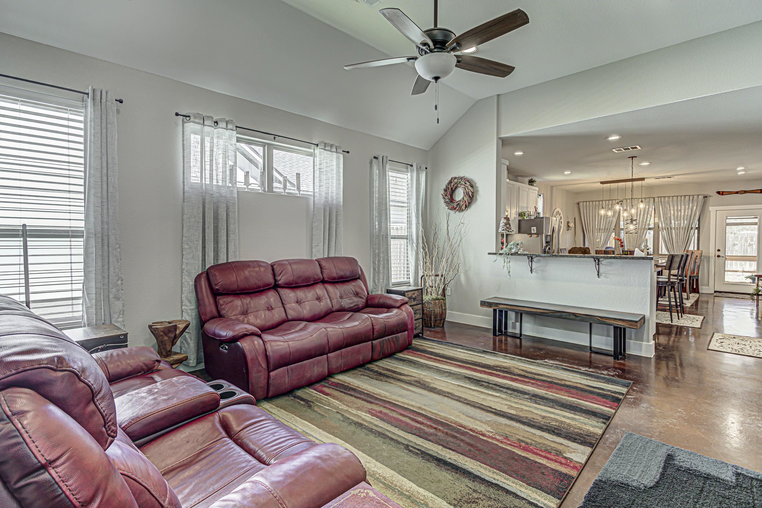 433 Dove Trail Bertram, TX 78605 - Photo 5 of 30 a living room with furniture and wooden floor