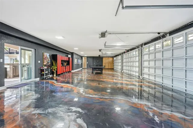 a view of balcony with couch and wooden floor