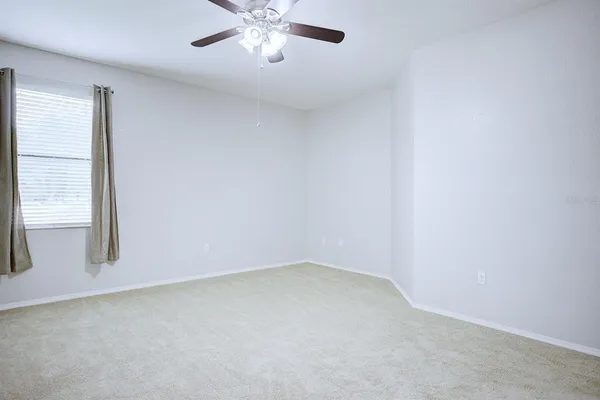 an empty room with a window