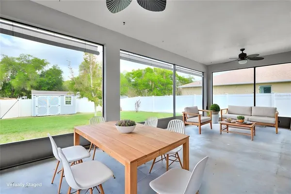 a outdoor space with furniture and window