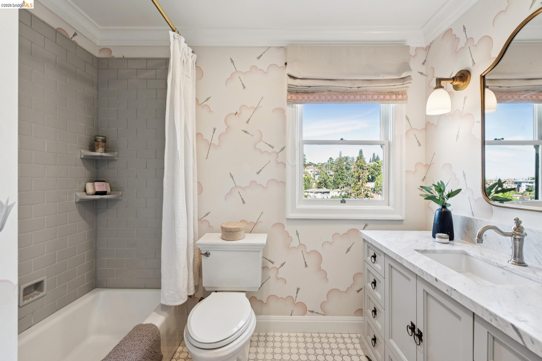 906 Paramount Road Oakland, CA 94610 - Photo 29 of 60 a bathroom with a sink toilet and shower