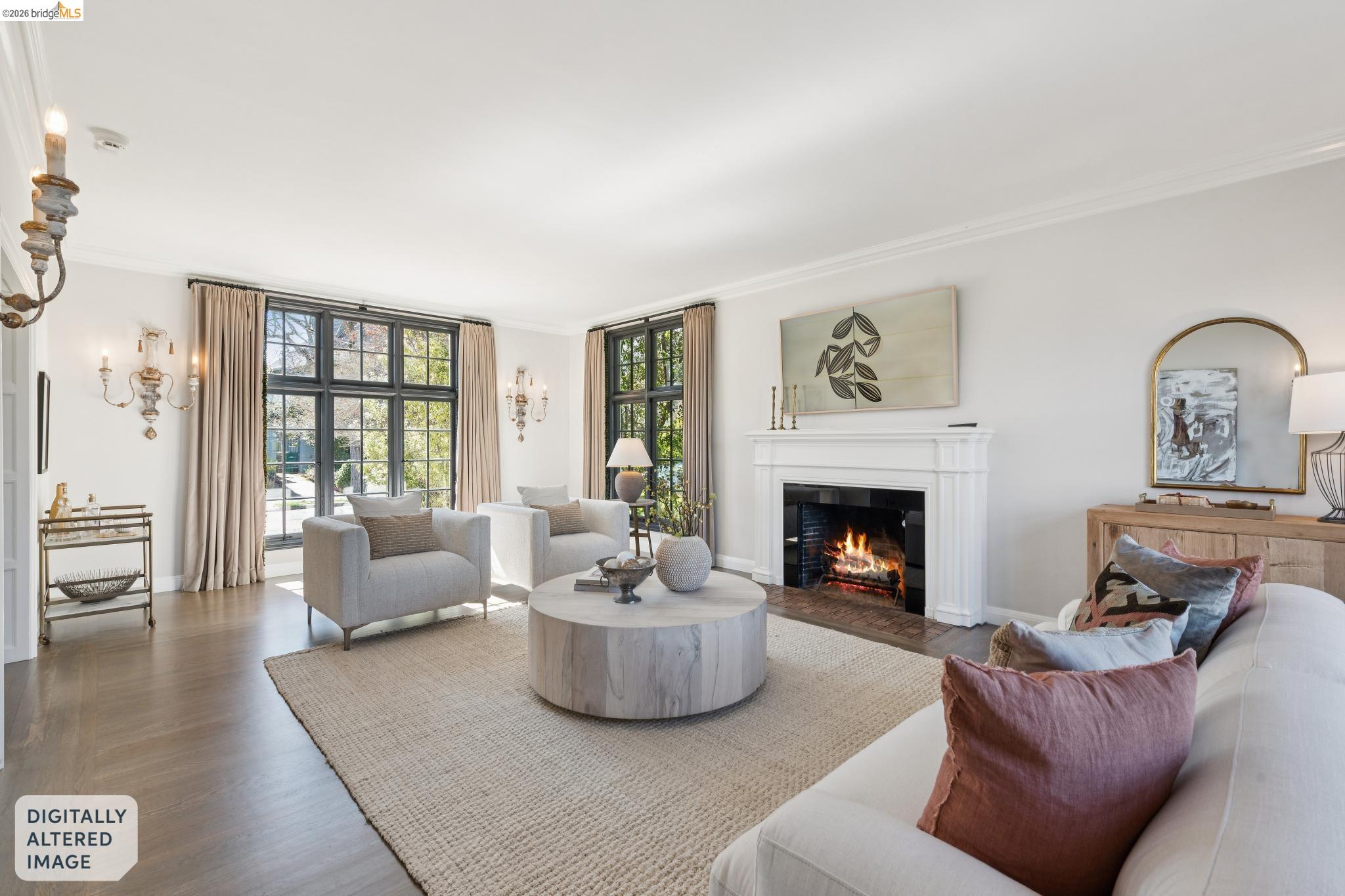 906 Paramount Road Oakland, CA 94610 - Photo 10 of 60 a living room with furniture and a fireplace