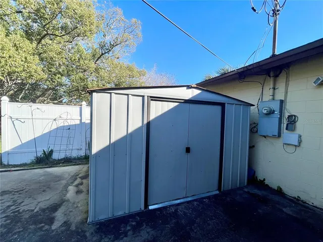 a backyard of a house