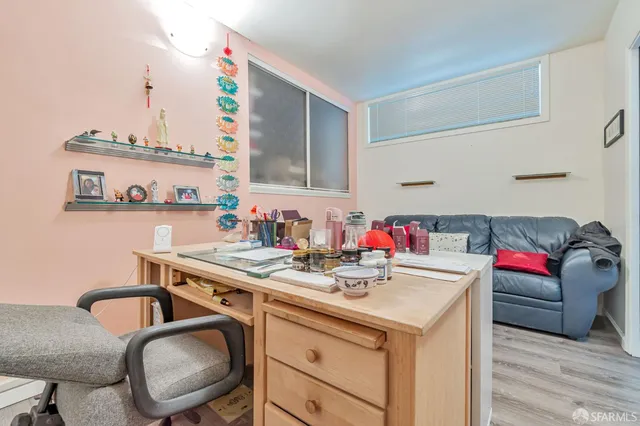 a kitchen with stainless steel appliances lots of counter top space