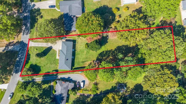 an outdoor space with potted plants