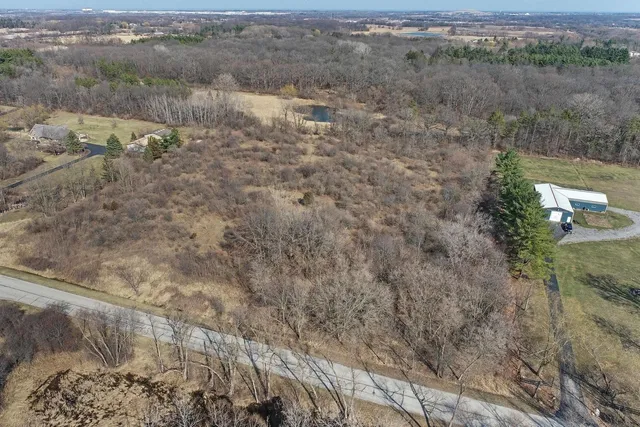 a view of a dry yard with mountain