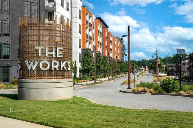 a view of an entrance gate of the building
