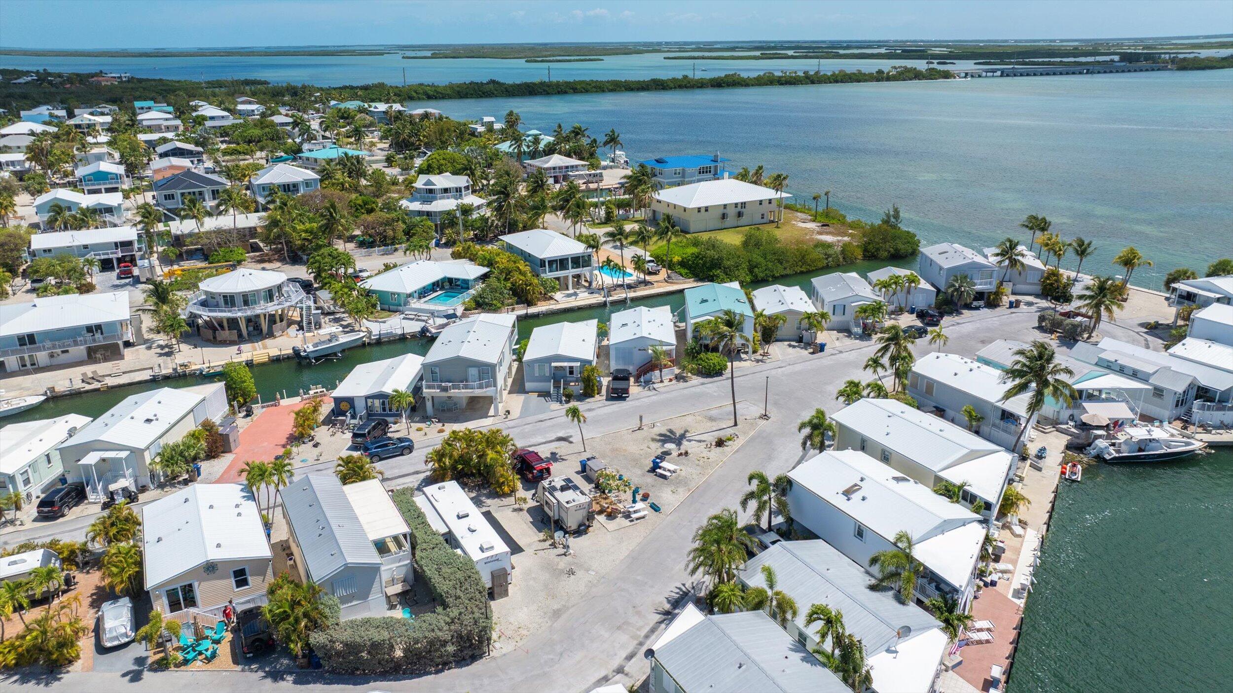 an aerial view of a city with houses