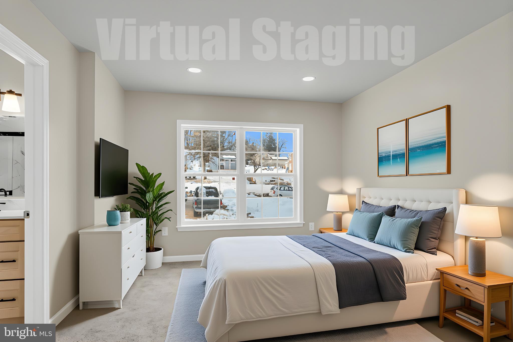 1716 Liggett Avenue Reading, PA 19607 - Photo 19 of 20 a bedroom with a bed and a flat screen tv