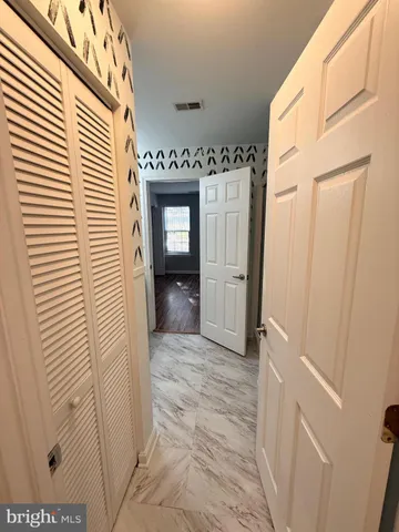a view of a hallway with a elevator