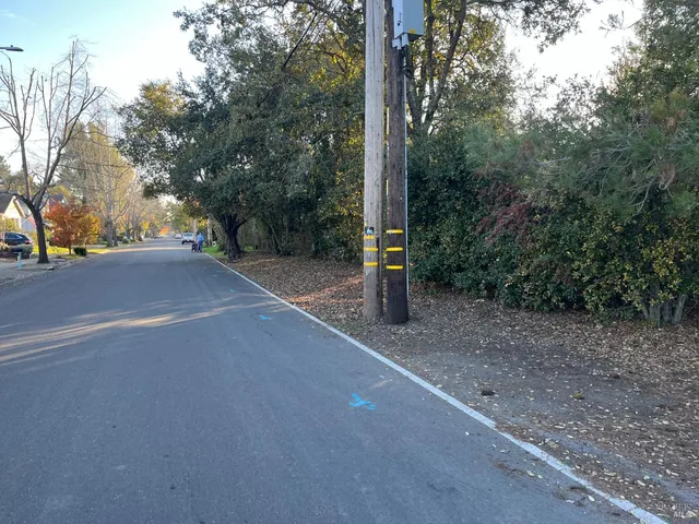 a backyard of a house with lots of green space