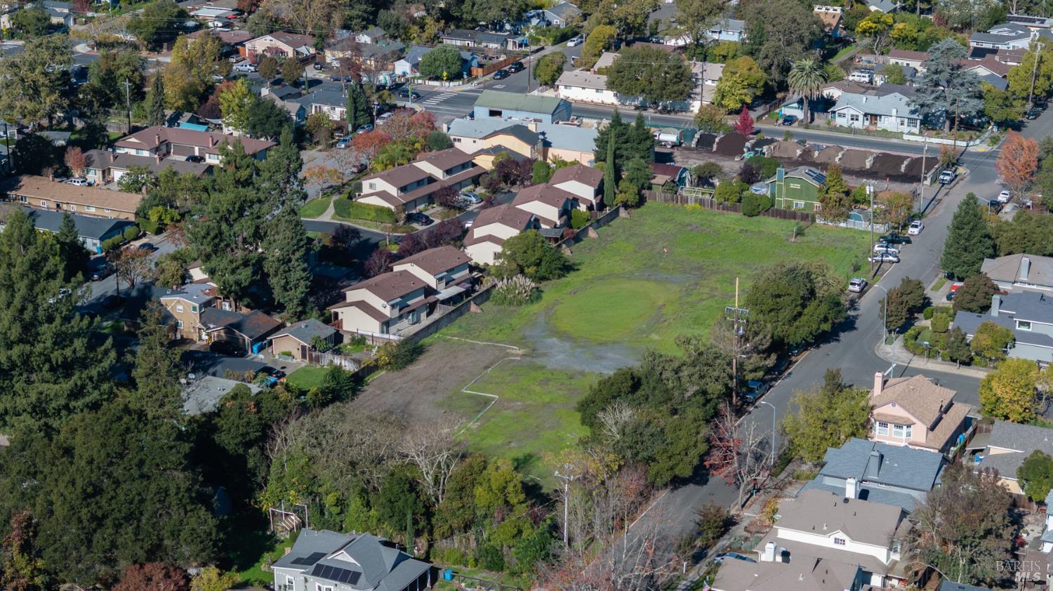 1055 Wright Street Santa Rosa, CA 95404 - Photo 9 of 20 an aerial view of residential houses with outdoor space