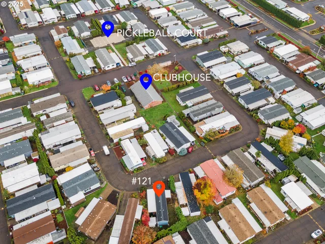 an aerial view of a city