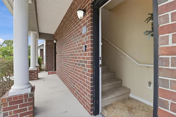 a view of front door and porch