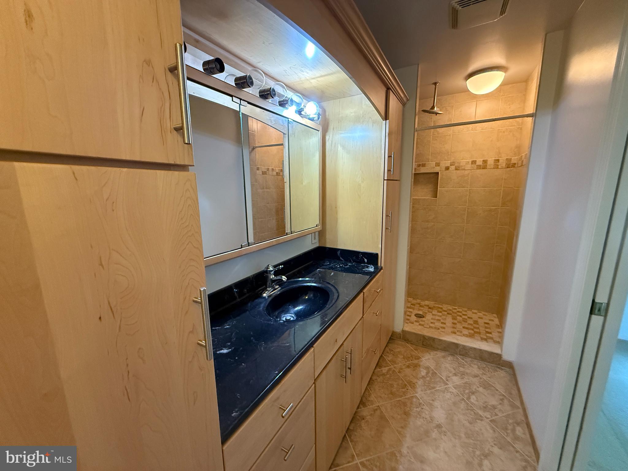 2133 Freda Drive Vienna, VA 22181 - Photo 22 of 35 a bathroom with a granite countertop shower and a sink