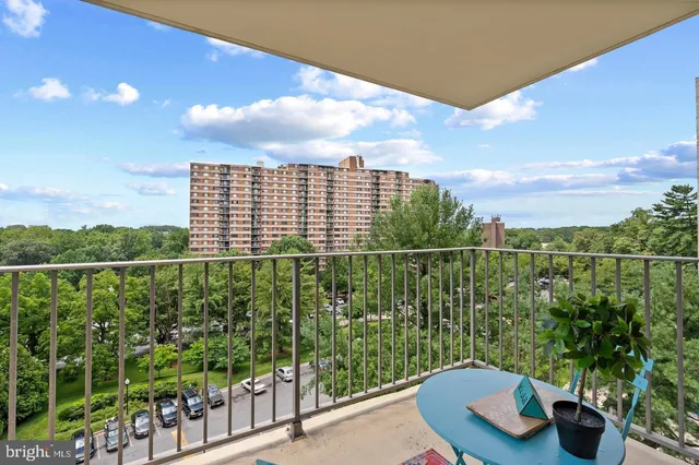 a view of a balcony with outdoor space