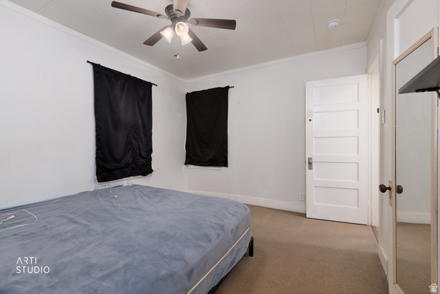 146 West 200 N Street Springville, UT 84663 - Photo 15 of 29 Bright room with light-toned wall paint, crown molding, and carpet flooring