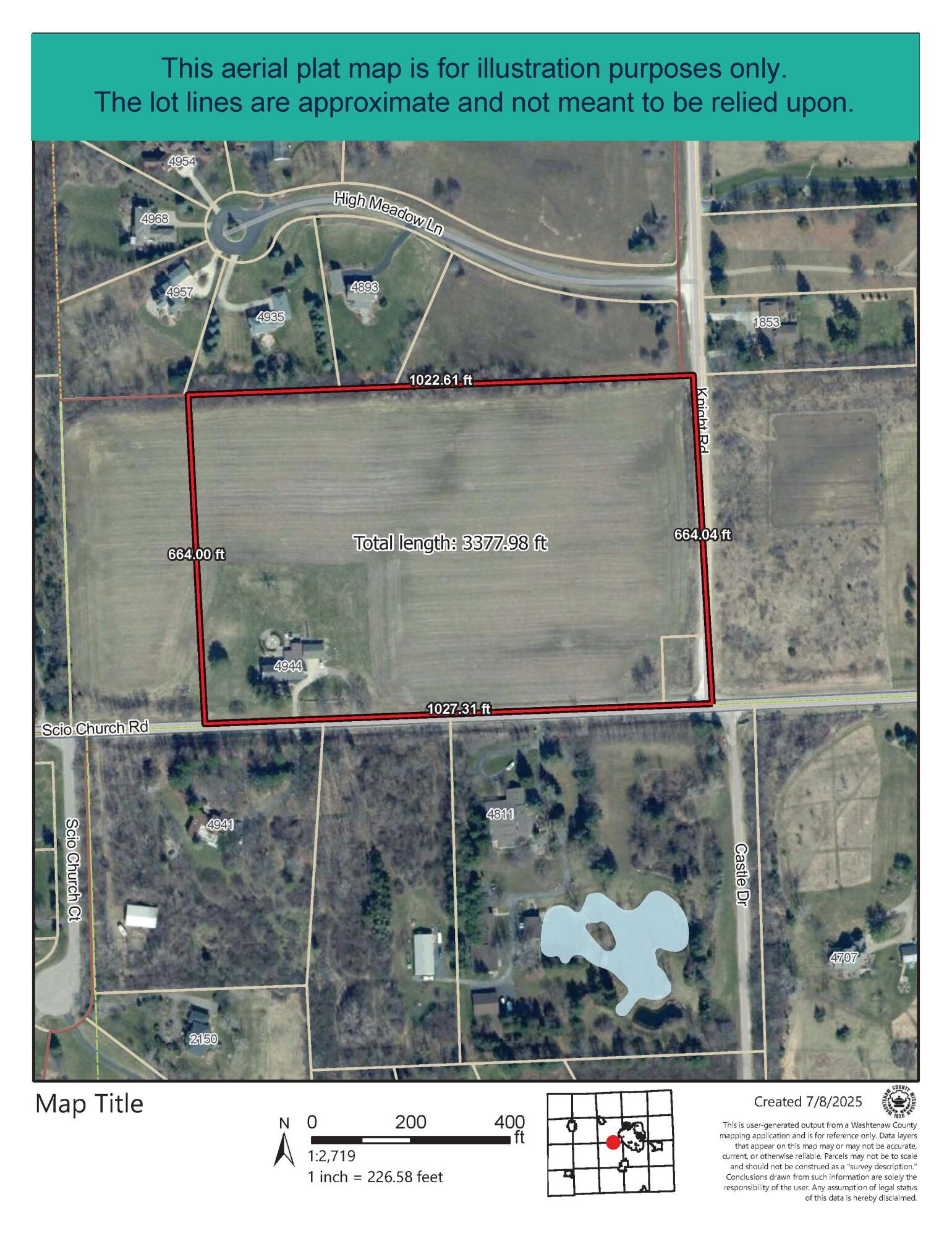 4944 Scio Church Road Ann Arbor, MI 48103 - Photo 81 of 82 Aerial Plat Map