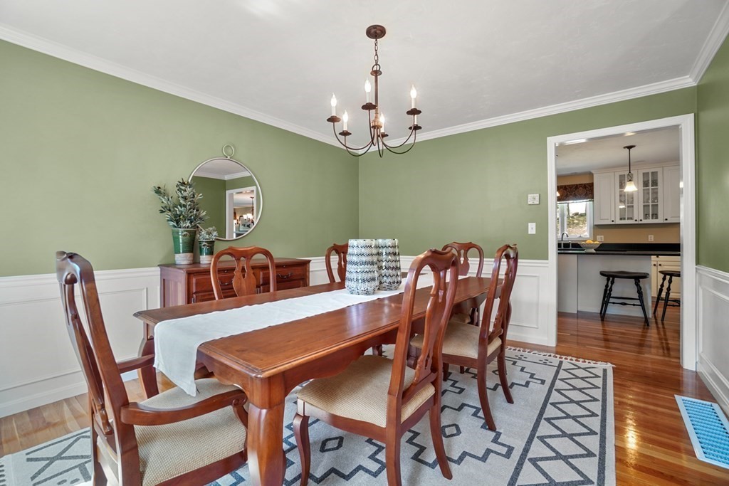 10 Sullivan Way Canton, MA 02021 - Photo 6 of 42 a view of a dining room with furniture and chandelier