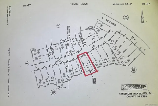 $23,000 | 19920 Mesa Drive, Tehachapi, CA 93561