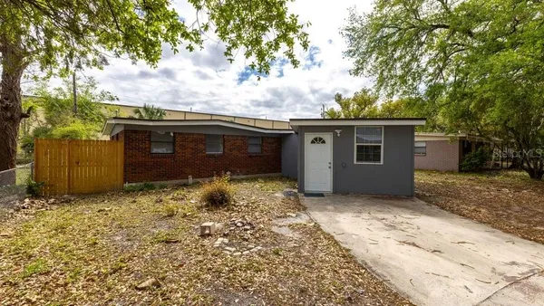 a backyard of a house