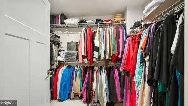 a view of a walk in closet