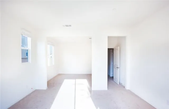 a hallway with window