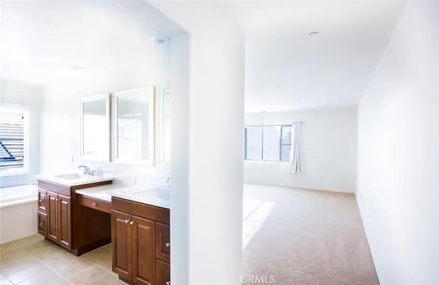 an empty room with window