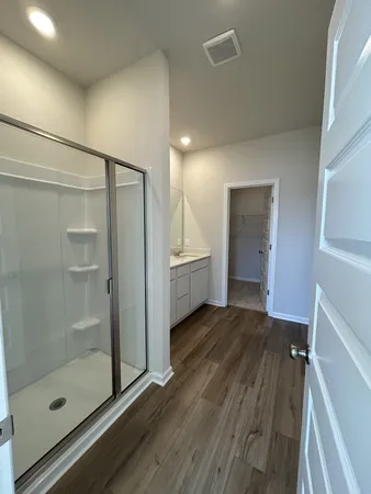 a view of a walk in closet
