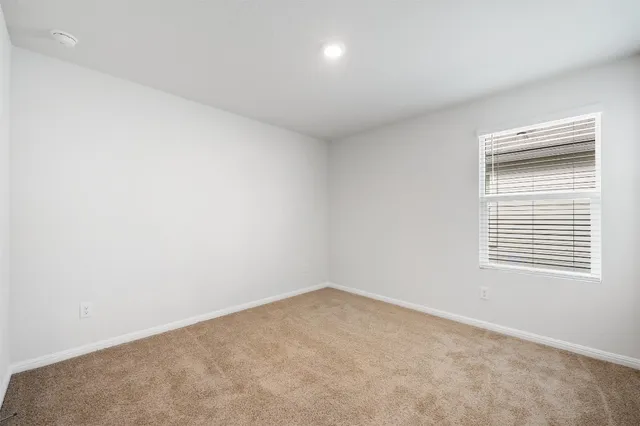 an empty room with closet