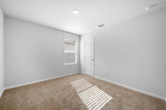 a view of backyard with green space