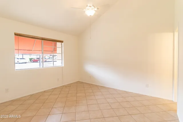 an empty room with a window