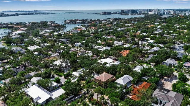 an aerial view of multiple house