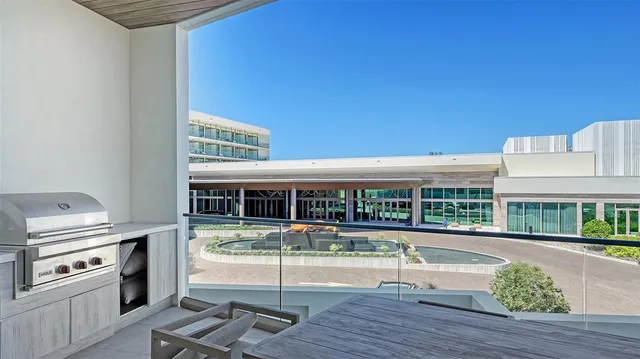 a view of balcony with furniture and outdoor space