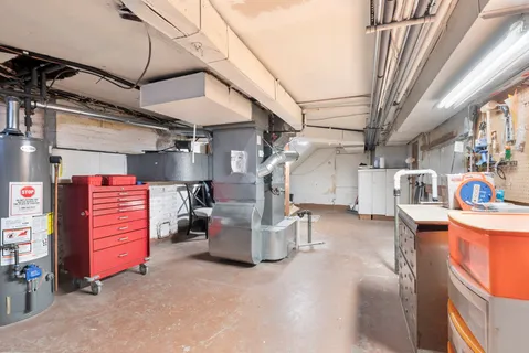 a view of storage and utility room