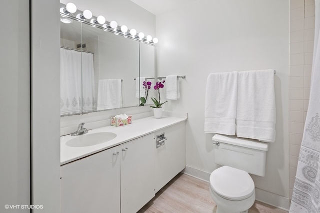 360 East Randolph Street, Unit 1002 Chicago, IL 60601 - Photo 16 of 18 a bathroom with a sink vanity mirror and toilet