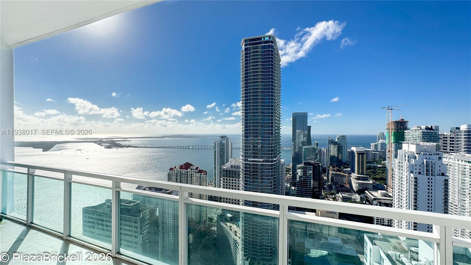 950 Brickell Bay Drive, Unit 5505 Miami, FL 33131 - Photo 2 of 63 a view of a balcony with an outdoor space