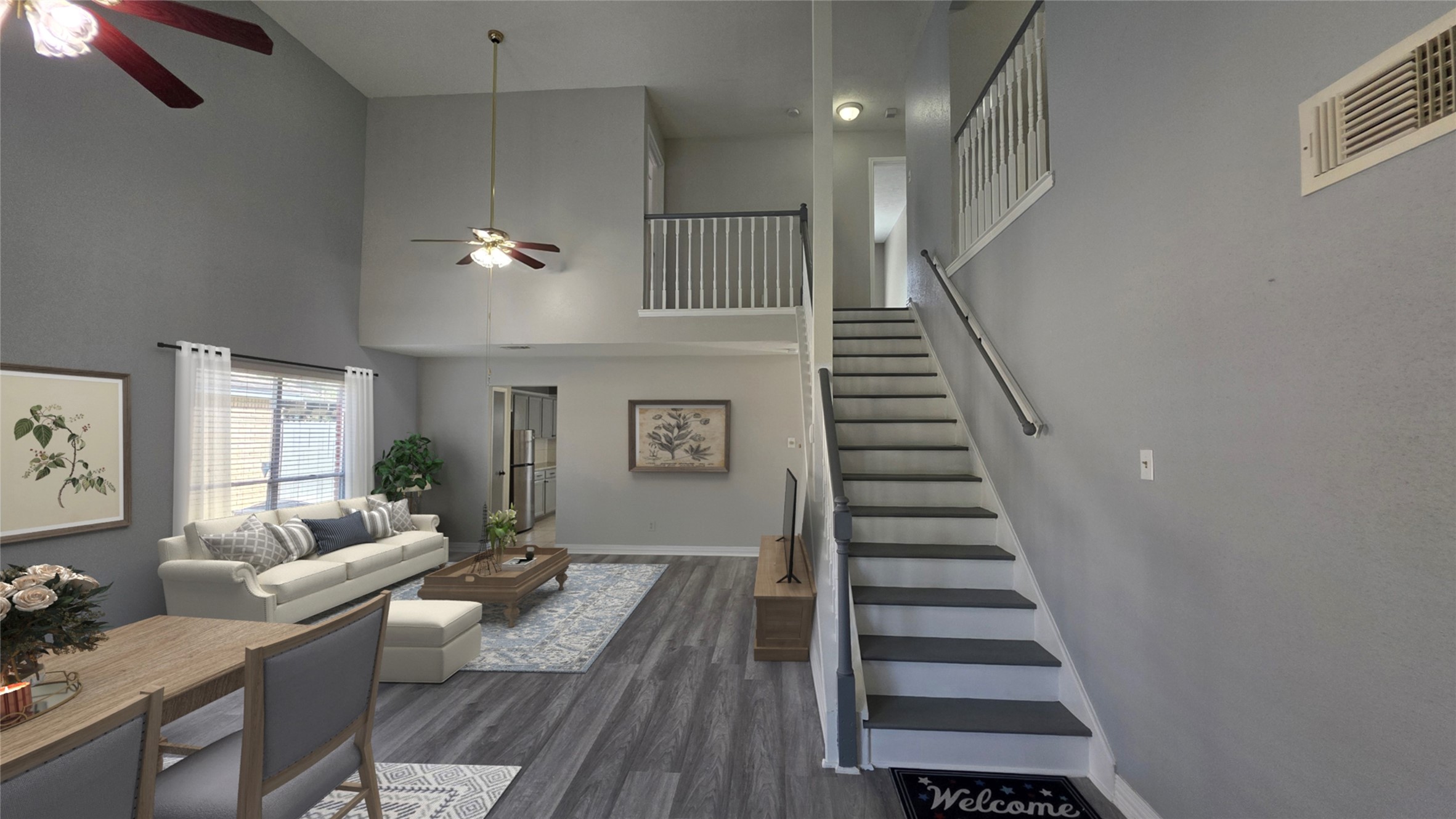 16403 Salinas Lane Houston, TX 77095 - Photo 2 of 17 a living room with furniture and a fireplace