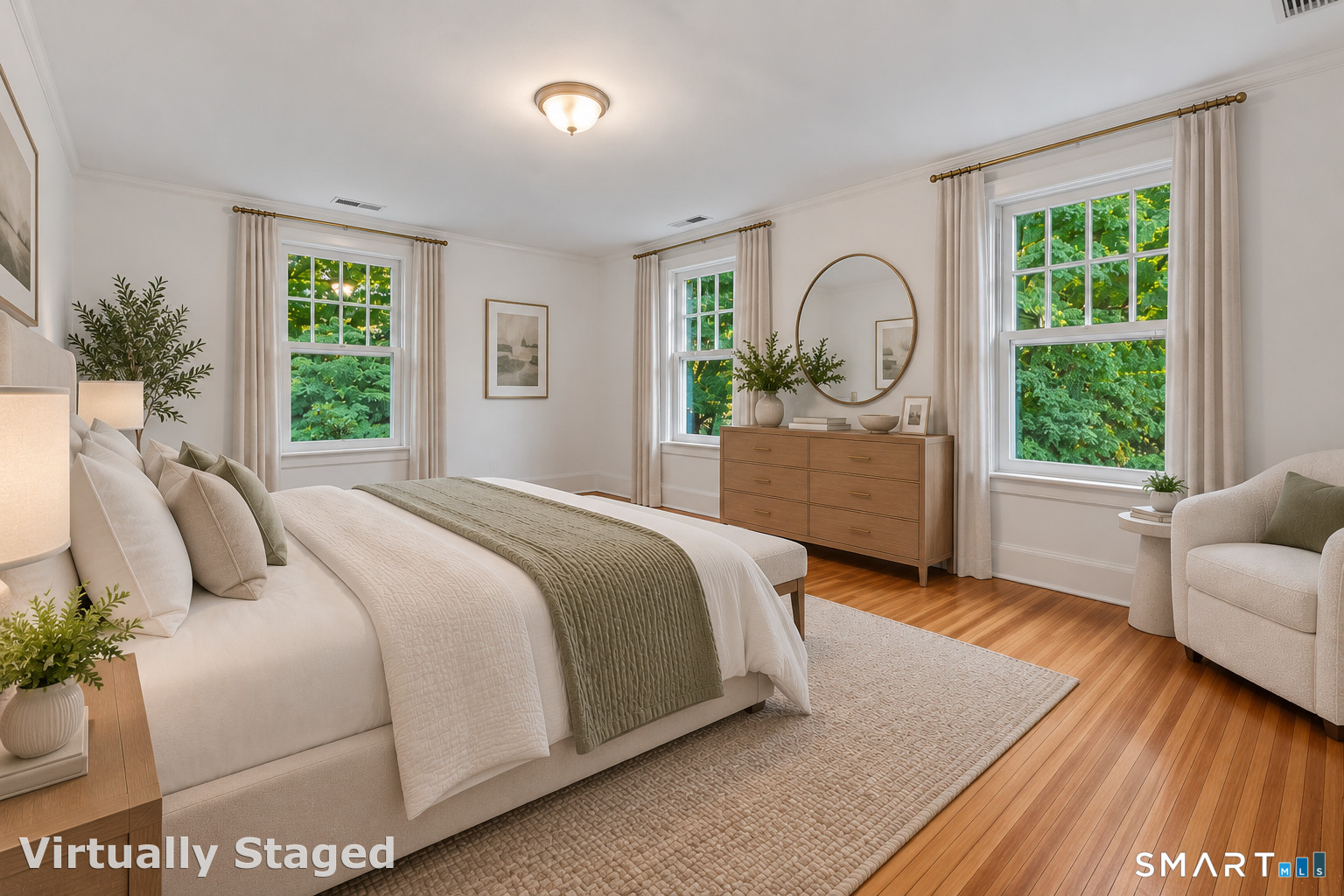 592 West Hill Road Stamford, CT 06902 - Photo 20 of 36 Virtually Staged Large Bedroom 3