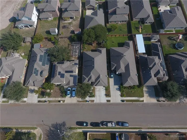 an aerial view of multiple house