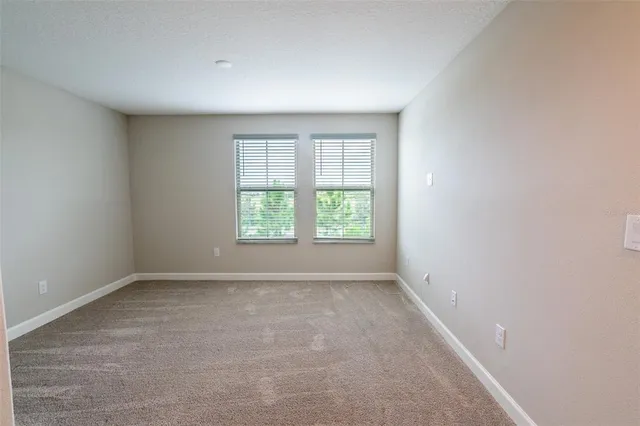 an empty room with a window