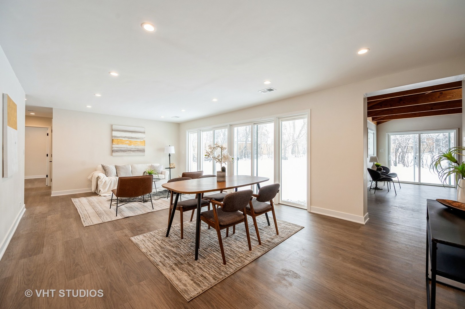 47 Birchwood Road Northbrook, IL 60062 - Photo 3 of 10 a view of a dining room with furniture window and wooden floor