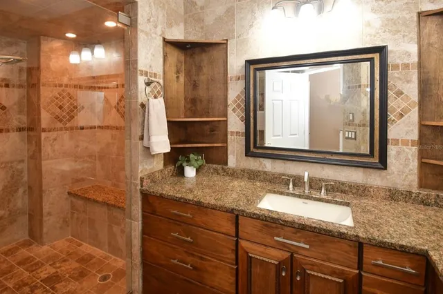 a view of small space with racks on the wall