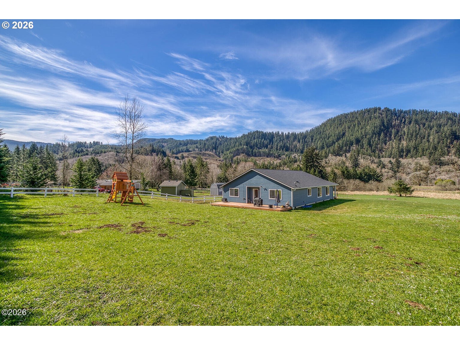 33803 Highway 22 Hebo, OR 97122 - Photo 34 of 40 a view of a big house with a big yard