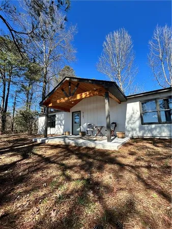 a view of a house with a patio