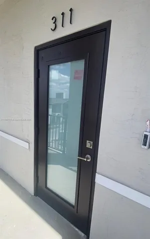 a view of front door