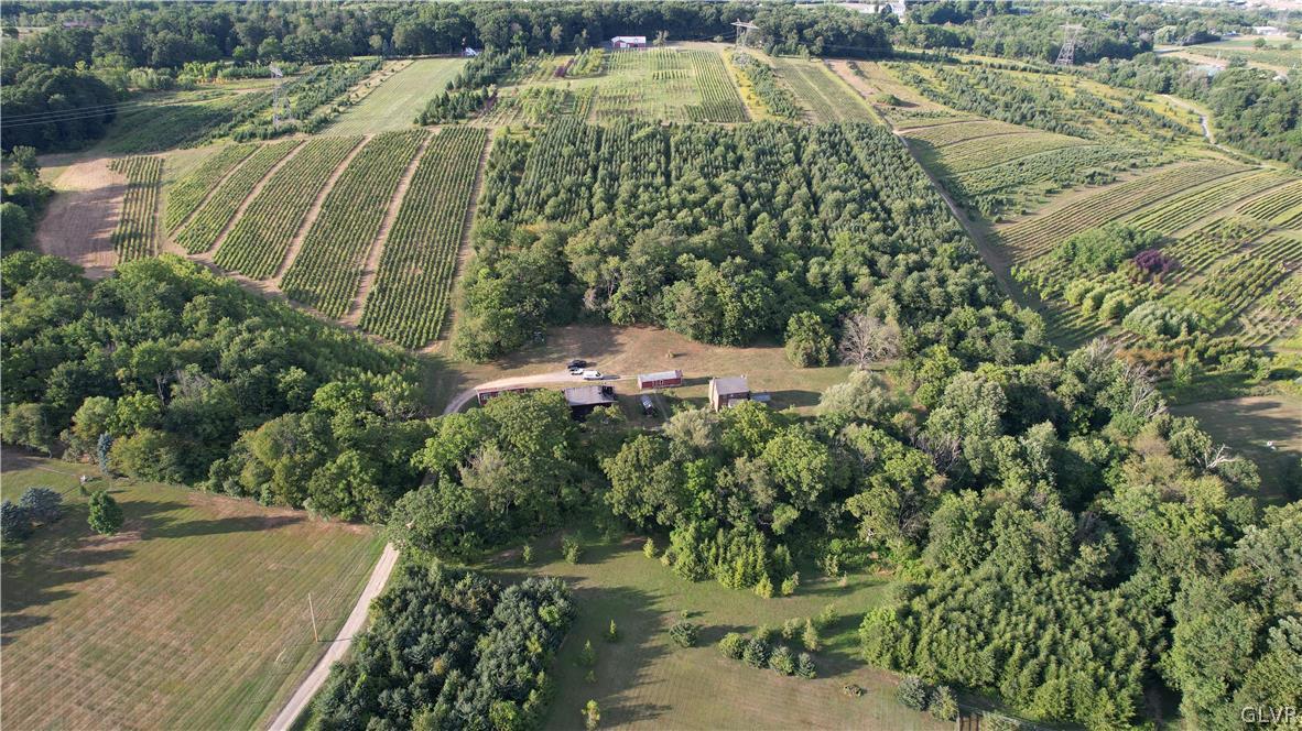 552 Bauer Road Bath, PA 18014 - Photo 33 of 48 an aerial view of residential houses with outdoor space and trees